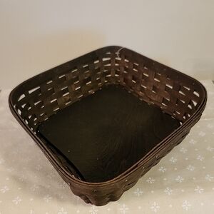 Longaberger Unique Woven Diamond Shape Brown Basket